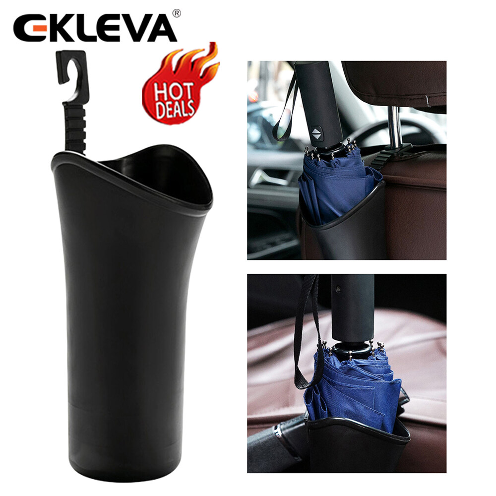 EKLEVA Car Umbrella Holder Cup Drink Holder Trash Can Car Seat Storage Box Stowing Tidying Organizer Plastic Barrel Car Accessories