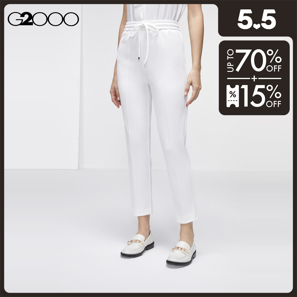 G2000 Women Crepe Knit Easy Fit Cigaratte Pants